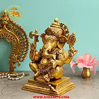 Brass Ganesha - 11.50 Inch Height