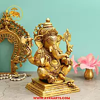 Brass Ganesha - 11.50 Inch Height