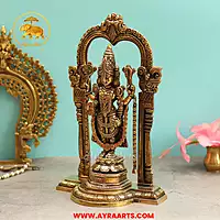 Brass Tirupati Balaji Idol - 13.5 Inch Height