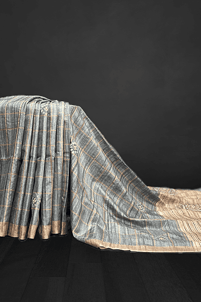 Saanvi - The Dupion Tussar Saree with Thread Pallu 18106