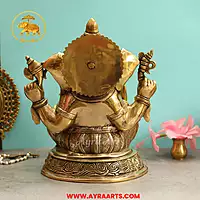 Brass Asta Ganesha - 15 Inch Height