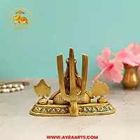 Brass Shank Chakra Namah Tirupati Balaji Home Decor Gifting - 5.5 Inch Height