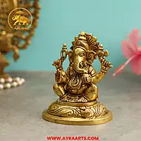Brass Ganesha Idol - 5 Inch Height