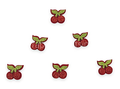 Cherries With Leaves - Red