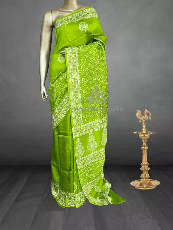 Anushka – Pure Tussar Saree (Block Print Design) 15233