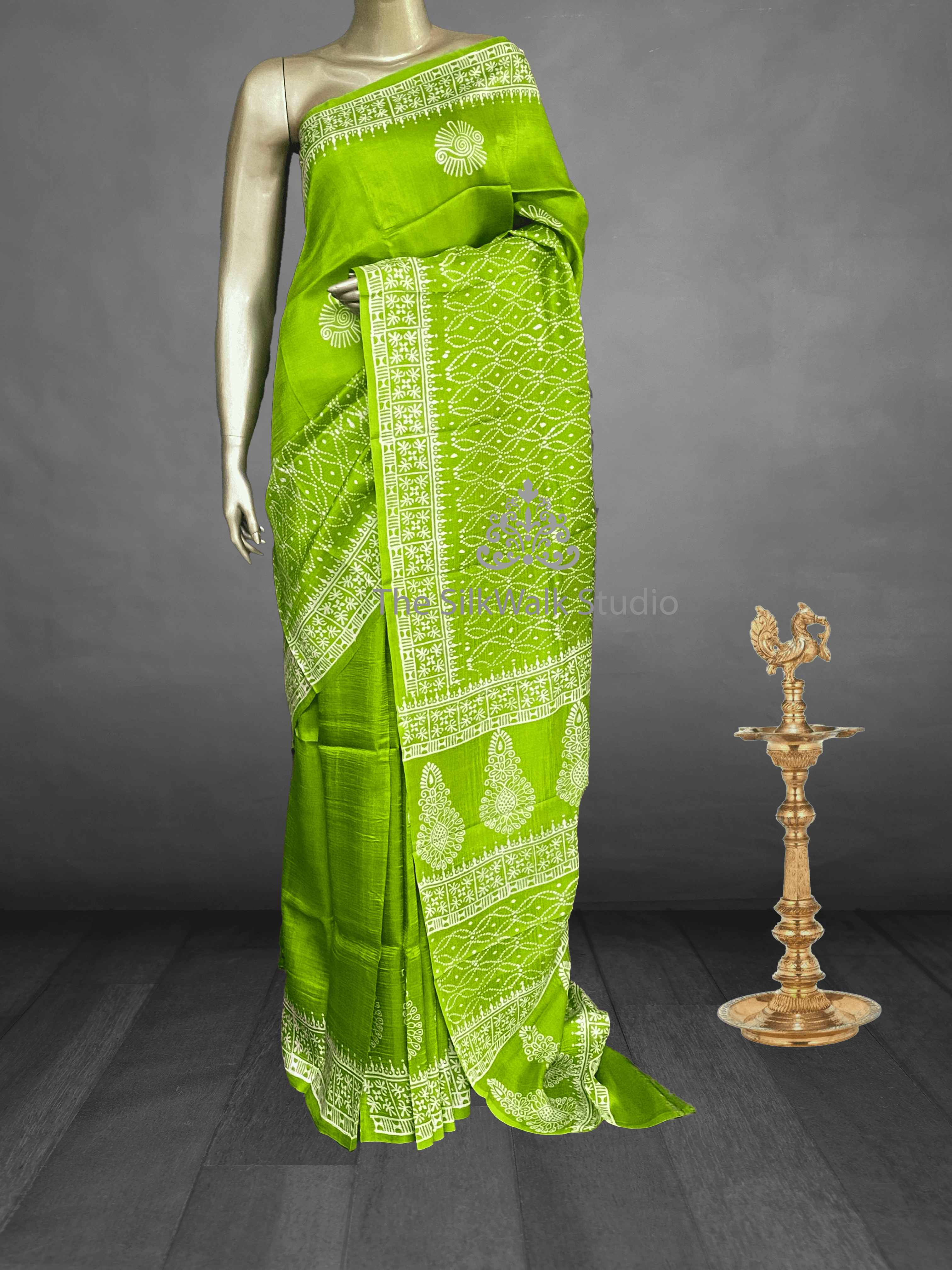 Anushka – Pure Tussar Saree (Block Print Design) 15233
