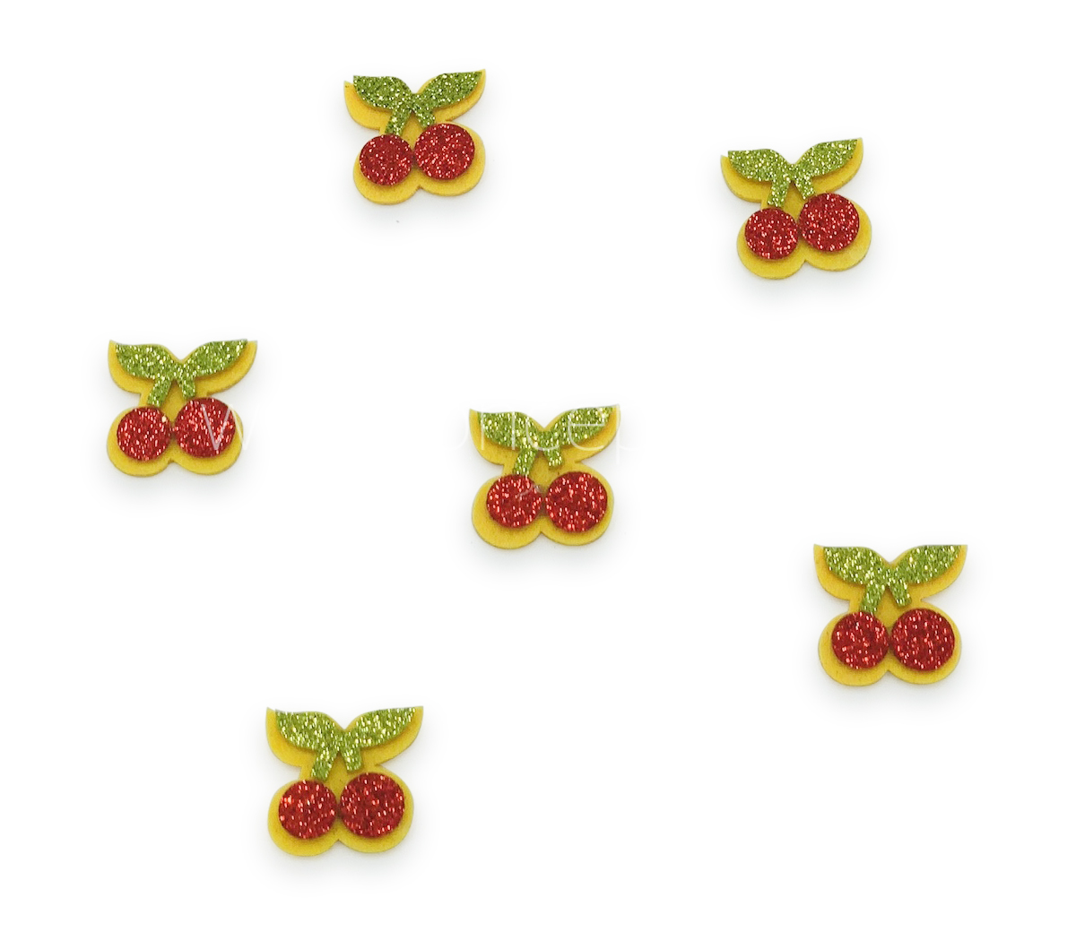 Cherries With Leaves - Red