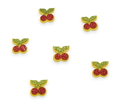 Cherries With Leaves - Red