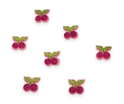 Cherries With Leaves - Red