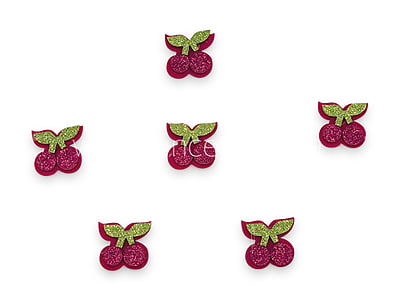 Cherries With Leaves - Red