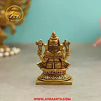 Brass Ganesha Idol - 3.5 Inch Height