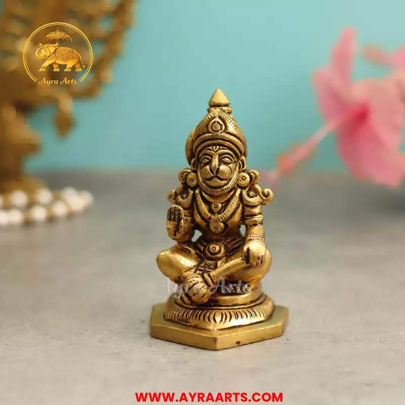 Brass Hanuman Idol - 4 Inch Height