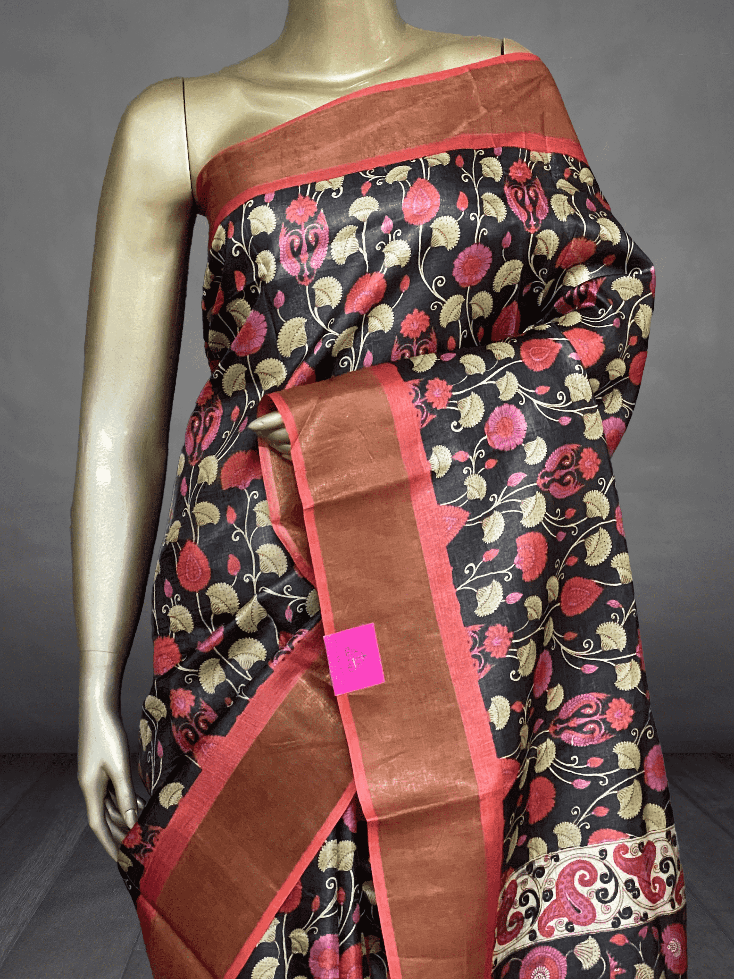 Anushka – Pure Tussar Saree (Kalamkari Style Design) 15211