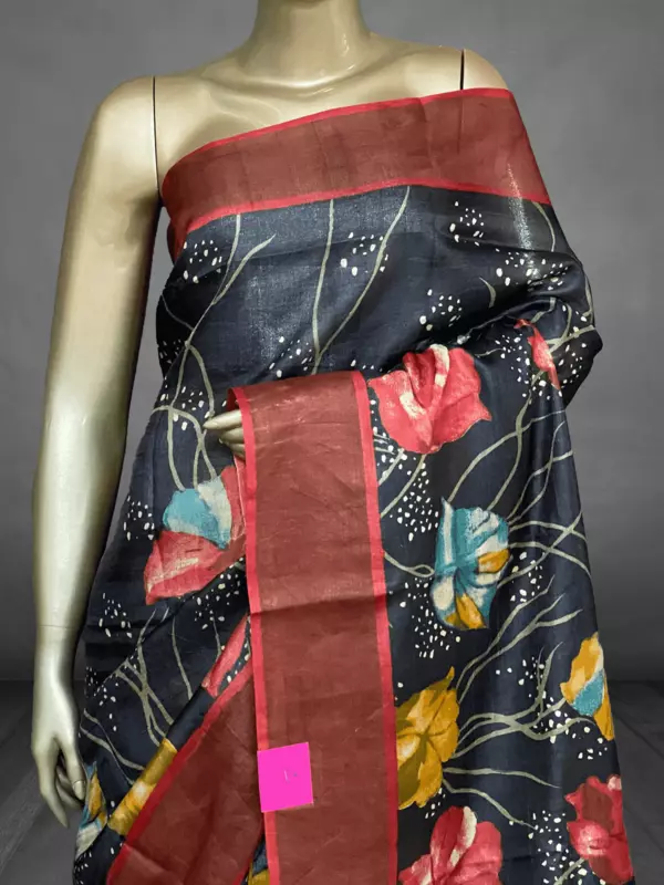 Anushka – Pure Tussar Saree (Big Flowers Design) 15214
