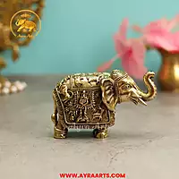 Premium Brass Elephant - 2.8 Inch Height