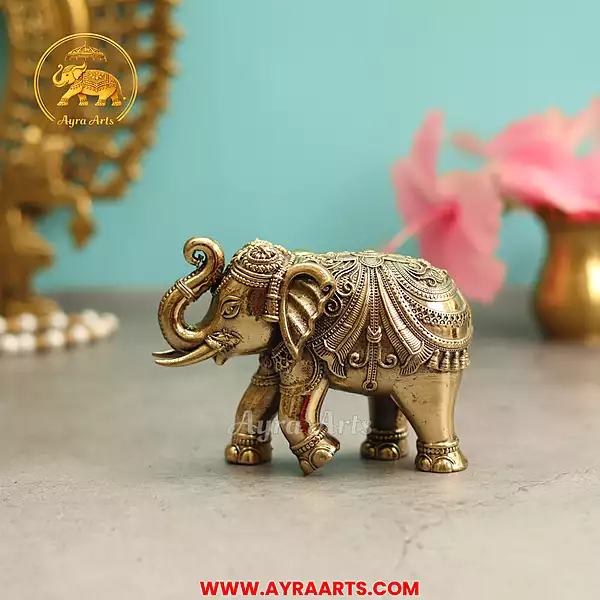 Premium Brass Elephant - 3.5 Inch Height