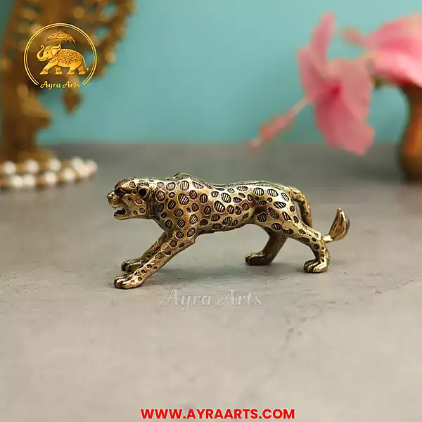 Premium Brass Cheetah - 5 Inch Length