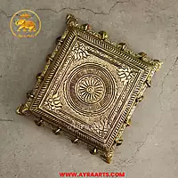 Brass Chowki With Ghungroo - 7 Inch Length