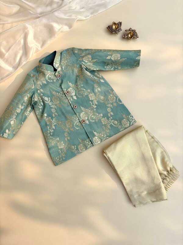 Aquateal Brocade silk Kurta Set
