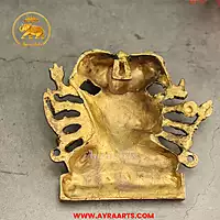 Lord Panchmukkhi Hanuman Brass Wall Hanging Plate - 7.5 Inch Height