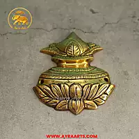 Brass Kalash Wall Mount Home Pooja Room Decor - 5.5 Inch Height