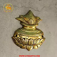 Brass Kalash Wall Mount Home Pooja Room Decor - 5.5 Inch Height