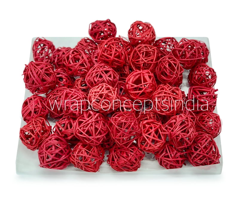 Red Wicker Balls - Big/Small
