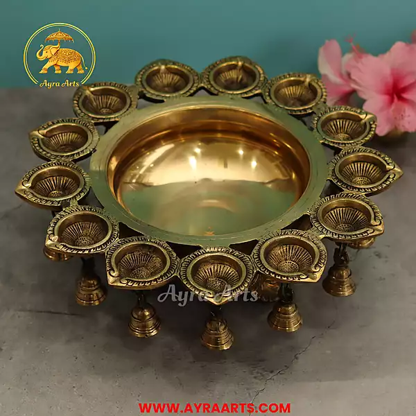 Brass Urli Diya Bowl - 13 Inch Length