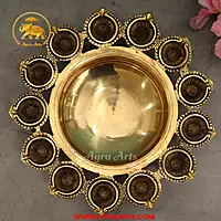 Brass Urli Diya Bowl - 13 Inch Length