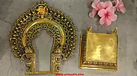 Brass Prabhavali Thiruvachi Mandap Makarathoranam with Stand - 18 Inch Height