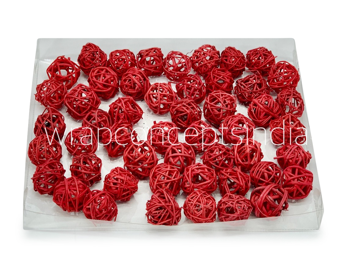 Red Wicker Balls - Big/Small