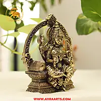 Premium Brass Gayatri Devi Lalita Tripura Sundari Shakti Mata Murti Pooja Idol - 6 Inch Height