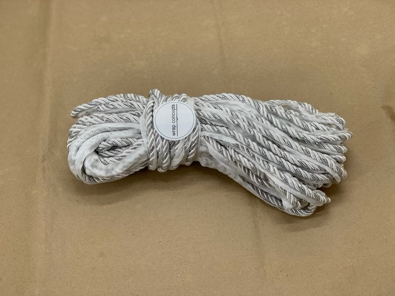 Silver & Glitter Twisted Chord - 10 MM