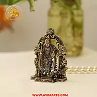 Premium Brass Kumara Swami Murugan Subramanya Kartikeya Skanda With Prabhavali Arch - 3 Inch Height
