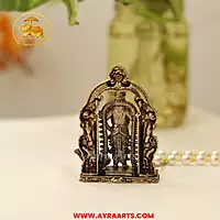 Premium Brass Kumara Swami Murugan Subramanya Kartikeya Skanda With Prabhavali Arch - 3 Inch Height