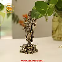 Premium Brass Lord Tirupati Balaji Venkateshwara Swamy Idol - 6 Inch Height