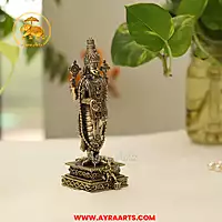 Premium Brass Lord Tirupati Balaji Venkateshwara Swamy Idol - 6 Inch Height