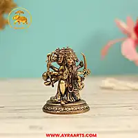 Premium Brass Panchmukhi Hanuman Anjaneya Bajrangbali Panchmukh Blessing Murti Idol - 2.8 Inch Height