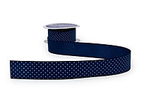 Polka Dot - Navy Blue with White