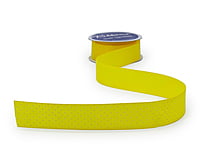 Polka Dot - Yellow with White-2.5 cms-Yellow-10 yards