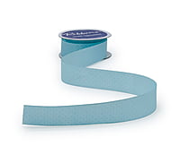 Polka Dot Ribbon - Powder Blue with White