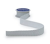 White with Black Polka Dots