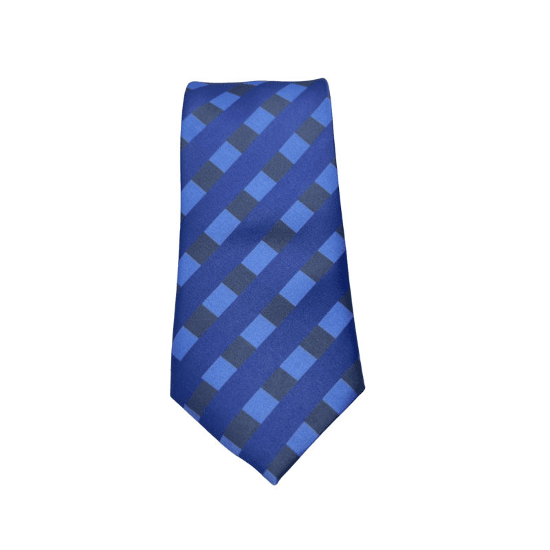 Navy Blue Checks Necktie