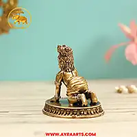 Premium Brass Makhan Chor Bala Gopal Krishna Laddu Gopal Bal Krishna Murti Pooja Decor - 3 Inch Height