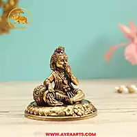 Premium Brass Makhan Chor Bala Gopal Krishna Kanhaiya Makhan Khata Laddu Gopal Murti - 3 Inch Height