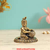 Premium Beautiful Makhan Chor Bal Gopal Krishna - 3 Inch Height