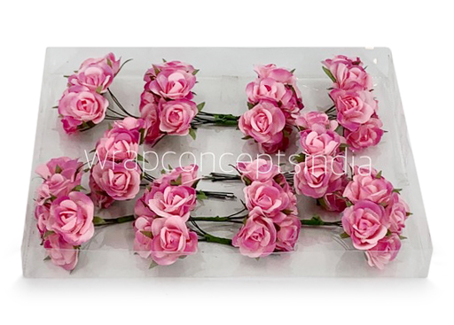Rose Flowers on Stick - Pink