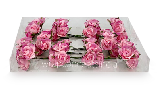 Rose Flowers on Stick - Pink