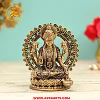 Premium Brass Dhana Lakshmi Dhanalakshmi Devi Prabhavali Arch Pooja Murti - 4 Inch Height