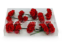 Rose Flowers on Stick - Red